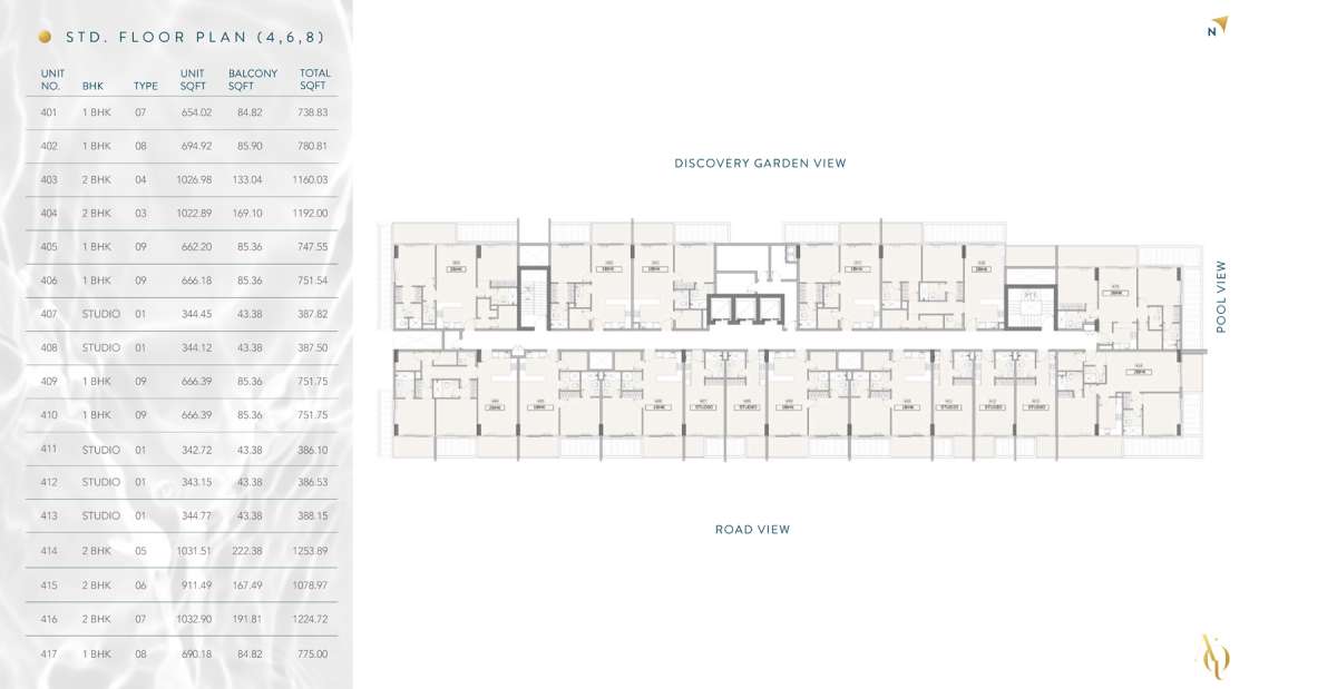 Floor Plan, 4, 6, 8 - Enqlave by Aqasa